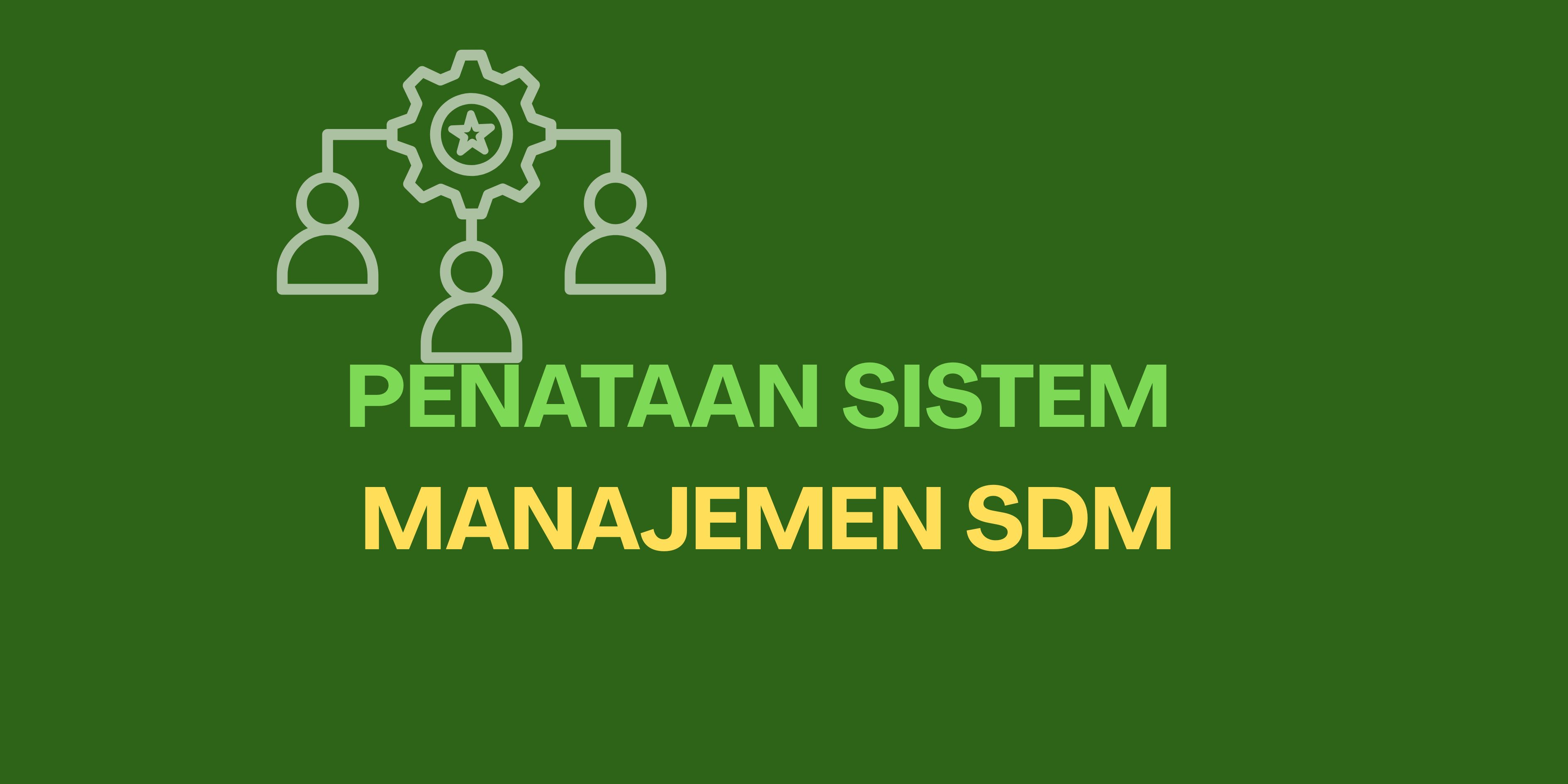 Penataan Sistem Manajemen SDM